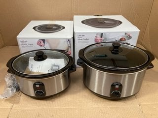 2 X ASSORTED 3.5L AND 6L SLOW COOKER'S: LOCATION - G1