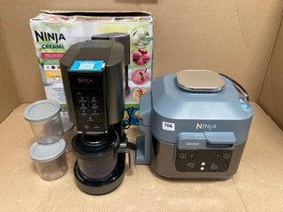 NINJA SPEEDI RAPID COOKER TO INCLUDE NINJA CREAMI ICE CREAM AND DESSERT MAKER - COMBINED RRP - £289: LOCATION - G2