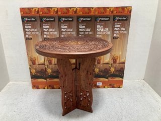 QTY OF ASSORTED ITEMS TO INCLUDE 6 X PREMIER 60CM MAPLE LEAF TABLE TOP TREE'S - 80 LEDS: LOCATION - E2