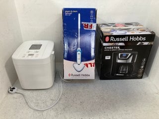 3 X ASSORTED ITEMS TO INCLUDE RUSSELL HOBBS CHESTER GRIND AND BREW COFFEE MACHINE: LOCATION - G5