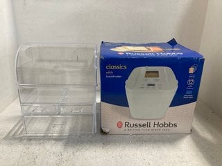 2 X ASSORTED ITEMS TO INCLUDE RUSSELL HOBBS CLASSICS BREAD MAKER IN WHITE: LOCATION - G5