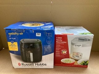 RUSSELL HOBBS SATISFRY AIR 8L AIR FRYER TO INCLUDE JUDGE FAMILY RICE COOKER: LOCATION - G6