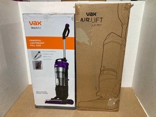 VAX MACH AIR UPRIGHT VACUUM CLEANER TO INCLUDE VAX AIR LIFT STEERABLE PET VACUUM CLEANER: LOCATION - G8