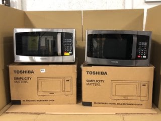 2 X TOSHIBA MICROWAVE OVENS MODEL: ML - EM23P(SS): LOCATION - G11