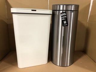 2 X ASSORTED TOWER AND BRABANTIA WASTE BINS: LOCATION - G11