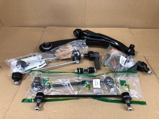 QTY OF ASSORTED BGA STEERING AND SUSPENSION ITEMS TO INCLUDE LEFT STABILISER ARM IN BLACK: LOCATION - H12