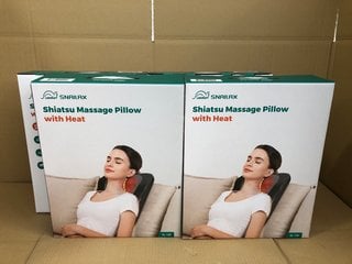 4 X SNAILAX SHIATSU MASSAGE PILLOWS WITH HEAT: LOCATION - H11