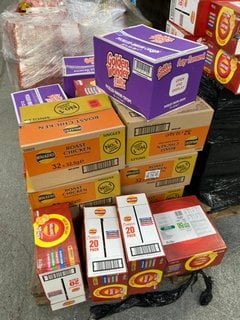 PALLET OF ASSORTED FOOD ITEMS TO INCLUDE GOLDEN WONDER MULTI-PACK CRISPS IN PICKLED ONION FLAVOUR - BBE 07/12/2024: LOCATION - B4 (KERBSIDE PALLET DELIVERY)