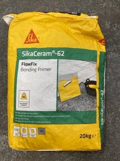 PALLET OF SIKA 20KG SIKA CERAM - 62 FLOW FIX BONDING PRIMER BAGS (BBE 13.11.2024): LOCATION - B7 (KERBSIDE PALLET DELIVERY)