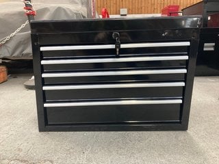 5 DRAWER BLACK METAL LOCKABLE TOOL CHEST: LOCATION - A1