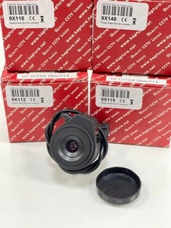 4 X 12MM F1.4 DIRECT DRIVE AUTO IRIS CS MOUNT CCTV LENSES (ORIGINAL RRP - £167): MODEL NO CCT334 (UNUSED RETAIL) [JPTM125733]