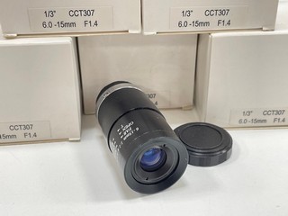 5 X 6 - 15MM F1.4 MANUAL IRIS CS MOUNT CCTV CAMERA LENSES (ORIGINAL RRP - £239): MODEL NO CCT307 (UNUSED RETAIL) [JPTM125792]