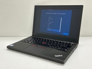 LENOVO THINKPAD X270 256GB LAPTOP: MODEL NO 20K5S0TT20 (WITH CHARGER CABLE) INTEL CORE I5-6300U @ 2.40GHZ, 16GB RAM, 12.5" SCREEN, INTEL HD GRAPHICS 520 [JPTM127121]