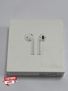 APPLE AIRPODS HEADPHONES IN WHITE: MODEL NO A1938, A2031, A2032 (WITH BOX & CHARGE CABLE) [JPTM126517]