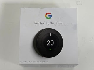 GOOGLE NEST LEARNING SMART THERMOSTAT IN BLACK: MODEL NO A0103 (WITH BOX & ALL ACCESSORIES) [JPTM126614]