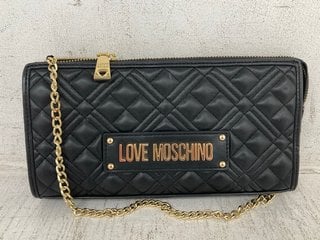 LOVE MOSCHINO LOGO-LETTERING SHOULDER BAG IN BLACK - RRP £128: LOCATION - D10