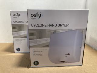 2X OSILY HYGIENE CYCLONE HAND DRYER: LOCATION - D8