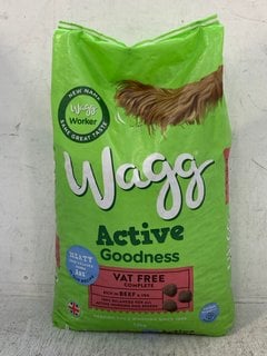 WAGG 12KG ACTIVE GOODNESS DRY DOG FOOD BAG - BBE 2025: LOCATION - D5