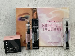 5 X BEAUTY ITEMS TO INCLUDE MORPHE X MEREDITH DUXBURY ARTISTRY PALETTE: LOCATION - D4