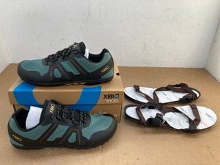 XERO SHOES MESA TRAIL II RUNNING SHOES - UK SIZE: 12 TO INCLUDE XERO SHOES Z-TRAIL EV LIGHTWEIGHT SANDALS - UK SIZE: 15: LOCATION - D2