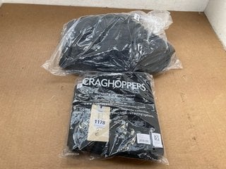 CRAGHOPPERS WOMENS PRO STRETCH TROUSERS - UK SIZE: 16 TO INCLUDE PETER STORM BLISCO JACKET IN BLACK - UK SIZE: 16: LOCATION - D2