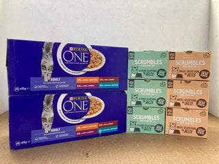 QTY OF ASSORTED CAT FOOD ITEMS TO INCLUDE 2 X BOXES OF PURINA CAT FOOD - BBE: AUGUST 2026: LOCATION - D2