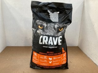 CRAVE 11.5KG DRY DOG FOOD BAG - BBE 17/01/2026: LOCATION - D1