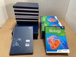 QTY OF A4 1 DAY PER PAGE PORTRAITS IN NAVY TO INCLUDE QTY OF BOOKS - ' THIRD EDITION BIOLOGY ' BY C. J. CLEGG, ANDREW DAVIS AND CHRISTOPHER TALBOT: LOCATION - A7