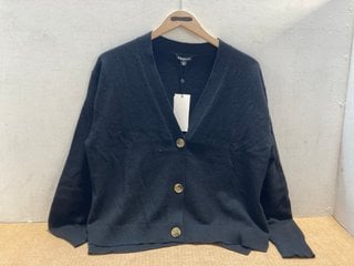 WHISTLES WOMENS CASHMERE CARDIGAN IN BLACK - UK SIZE: MEDIUM - RRP: £189.00: LOCATION - A8