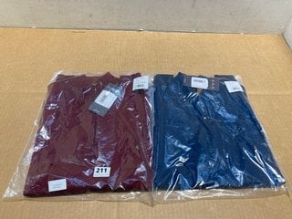 2 X GABICCI COLLEZIONE ZIP UP CARDIGANS IN NAVY AND BURGUNDY - UK SIZE: MEDIUM - COMBINED RRP: £120.00: LOCATION - A8