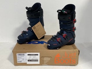 LANGE SKI BOOTS SHADOW 130 MV GW SHADOW BLUE/EL.RED UK SIZE 9 - RRP £560: LOCATION - FRONT BOOTH