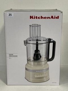 KITCHENAID 2.1L ALMOND CREAM FOOD PROCESSOR -5KFP0921BAC - RRP £149: LOCATION - FRONT BOOTH