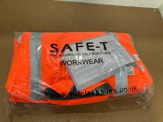 SAFE-T HI VIS BOMBER JACKET IN NEON ORANGE - UK SIZE: MEDIUM: LOCATION - A10