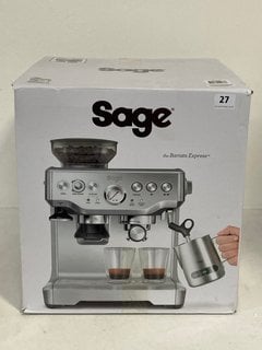 SAGE THE BARISTA PRO COFFEE MACHINE - SES878BSS - RRP £648.95: LOCATION - FRONT BOOTH