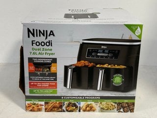 NINJA FOODI MAX DUAL ZONE 7.6L AIR FRYER WITH SMART COOK SYSTEM - AF300UK - RRP £119: LOCATION - FRONT BOOTH