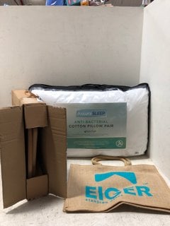 EIGER STANDING DESK TO INCLUDE ASSURA SLEEP ANTIBACTERIAL COTTON PILLOW PAIR: LOCATION - A12