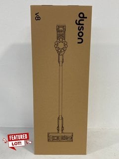 DYSON V8 ABSOLUTE CORDLESS STICK VACUUM CLEANER IN NICKEL AND YELLOW MODEL: SV25 - RRP £399: LOCATION - FRONT BOOTH