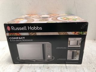 RUSSELL HOBBS COMPACT BLACK DIGITAL MICROWAVE - MODEL NO. RHM2076B: LOCATION - A13