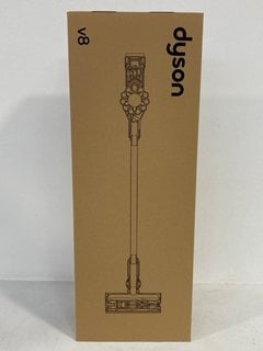 DYSON V8 ABSOLUTE CORDLESS STICK VACUUM CLEANER IN NICKEL AND YELLOW MODEL: SV25 - RRP £399: LOCATION - FRONT BOOTH