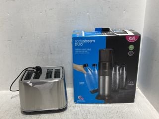 SODASTREAM DUO SPARKLING WATER MAKER TO INCLUDE 4 SLICE TOASTER: LOCATION - B3