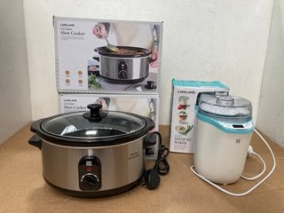 2 X 3.5L SLOW COOKERS TO INCLUDE MULTI YOGHURT MAKER: LOCATION - C0