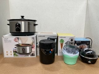 4 X KITCHEN ITEMS TO INCLUDE RICE COOKER AND 3.5L SLOW COOKER: LOCATION - C0