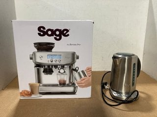 SAGE 1.7L KETTLE TO INCLUDE SAGE BARISTA PRO COFFEE MACHINE - RRP: £649.00: LOCATION - C1