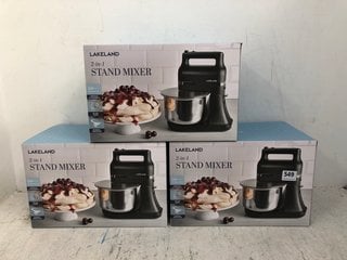 3 X 2 - IN - 1 HAND AND STAND MIXERS IN MATT BLACK - COMBINED RRP: £239.97: LOCATION - C3