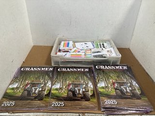 QTY OF GENERAL ITEMS TO INCLUDE GRASSMEN A3 OFFICIAL 2025 CALENDARS: LOCATION - B11