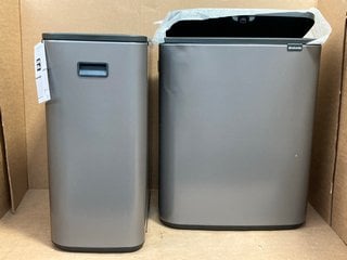 2 X BRABANTIA BO TOUCH BINS WITH 2 INNER BUCKETS - 30L + 30L: LOCATION - B13