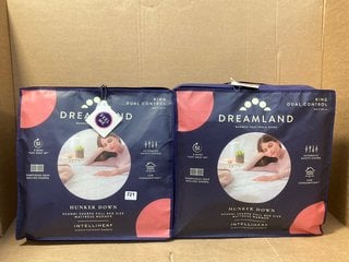 2 X DREAMLAND HUNKER DOWN SCANDI SHERPA FULL BED SIZE MATTRESS WARMERS - SIZE: 200 x 150 CM TO INCLUDE: LOCATION - B14