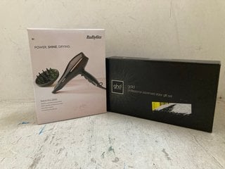 BABYLISS SALON PRO 2200 HAIR DRYER TO INCLUDE GHD GOLD PROFESSIONAL ADVANCES STYLER GIFT SET: LOCATION - A*