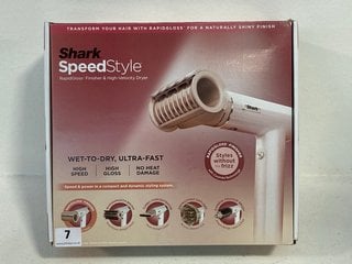 SHARK SPEEDSTYLE RAPID GLOSS FINISHER & HIGH-VELOCITY HAIR DRYER FOR STRAIGHT & WAVY HAIR - HD331UK - RRP £149.99: LOCATION - FRONT BOOTH