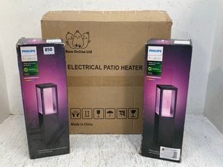 2 X PHILIPS OUTDOOR LIGHTS TO INCLUDE ELECTRIC PATIO HEATER: LOCATION - C10